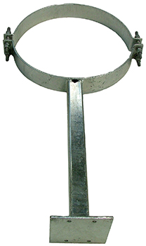 Stand-off bracket, galvanised steel split ring, stand-off and components – 600mm diameter, 1.0m stand-off